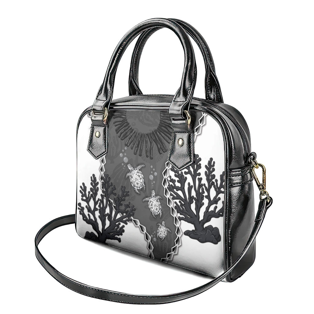 Black Coral Hawaii Shoulder Handbag Ekaha Ku Moana Honu Sea Turtle