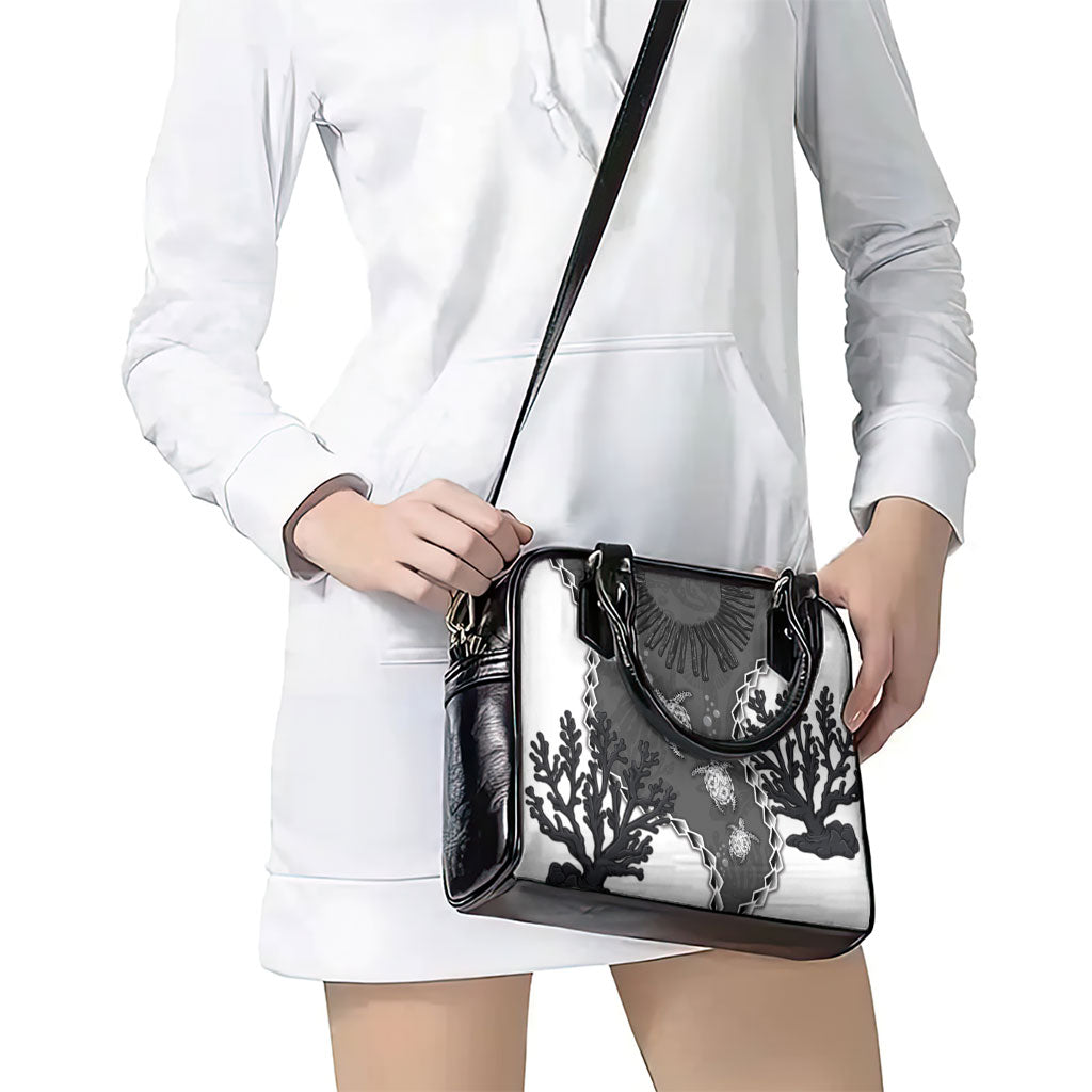 Black Coral Hawaii Shoulder Handbag Ekaha Ku Moana Honu Sea Turtle