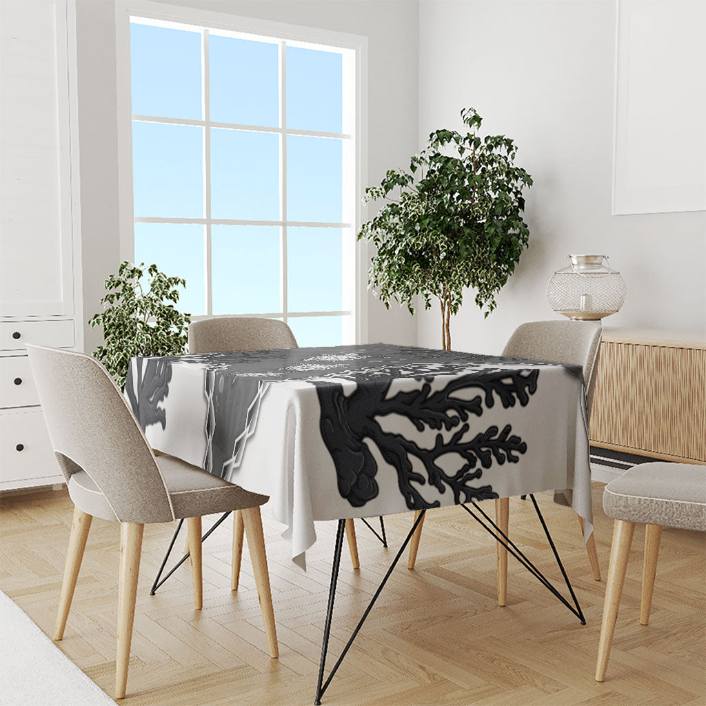 Black Coral Hawaii Tablecloth Ekaha Ku Moana Honu Sea Turtle