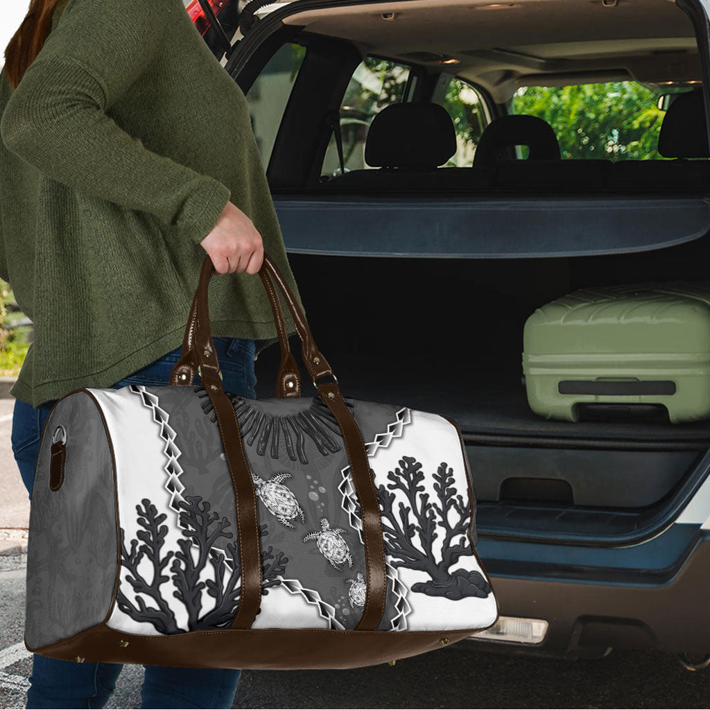 Black Coral Hawaii Travel Bag Ekaha Ku Moana Honu Sea Turtle