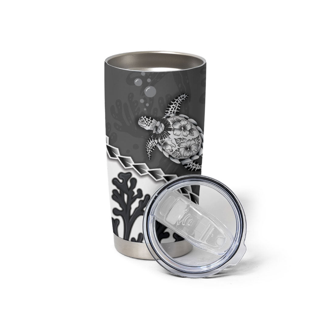 Personalized Black Coral Hawaii Tumbler Cup Ekaha Ku Moana Honu Sea Turtle