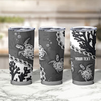 Personalized Black Coral Hawaii Tumbler Cup Ekaha Ku Moana Honu Sea Turtle