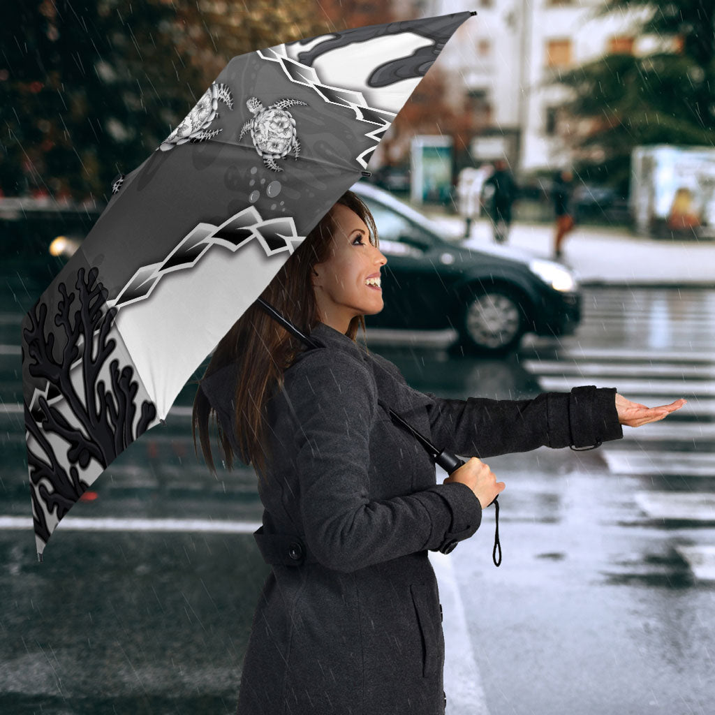 Black Coral Hawaii Umbrella Ekaha Ku Moana Honu Sea Turtle