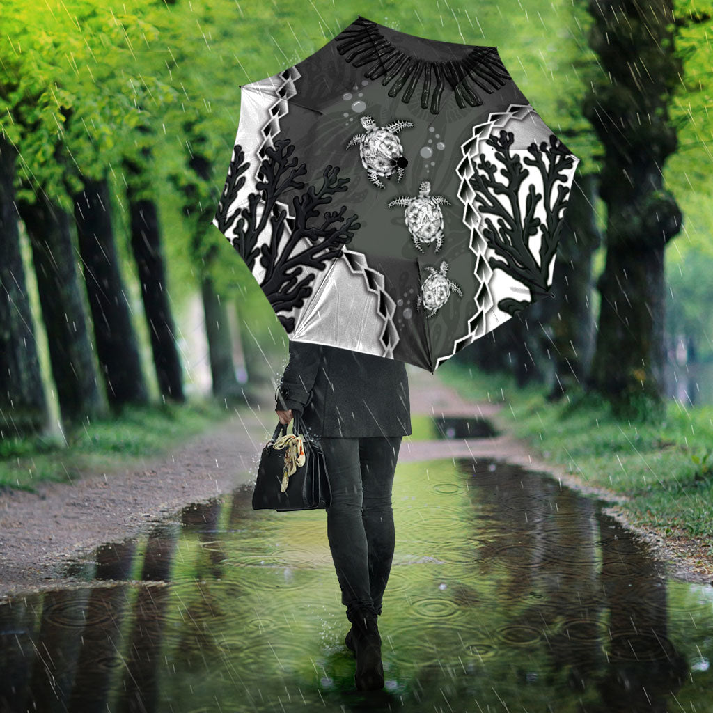 Black Coral Hawaii Umbrella Ekaha Ku Moana Honu Sea Turtle