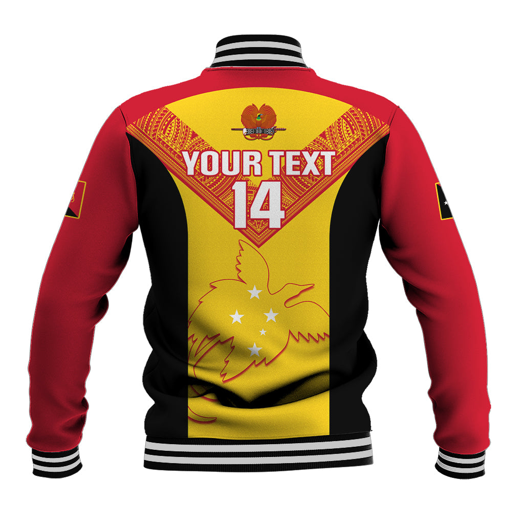 Custom Papua New Guinea Rubgby Baseball Jacket Pacific 2023 Go PNG Kumuls LT14 - Polynesian Pride