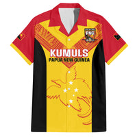 Custom Papua New Guinea Rubgby Family Matching Summer Maxi Dress and Hawaiian Shirt Pacific 2023 Go PNG Kumuls LT14 Dad's Shirt - Short Sleeve Yellow - Polynesian Pride