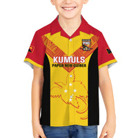 Custom Papua New Guinea Rubgby Kid Hawaiian Shirt Pacific 2023 Go PNG Kumuls LT14 Kid Yellow - Polynesian Pride