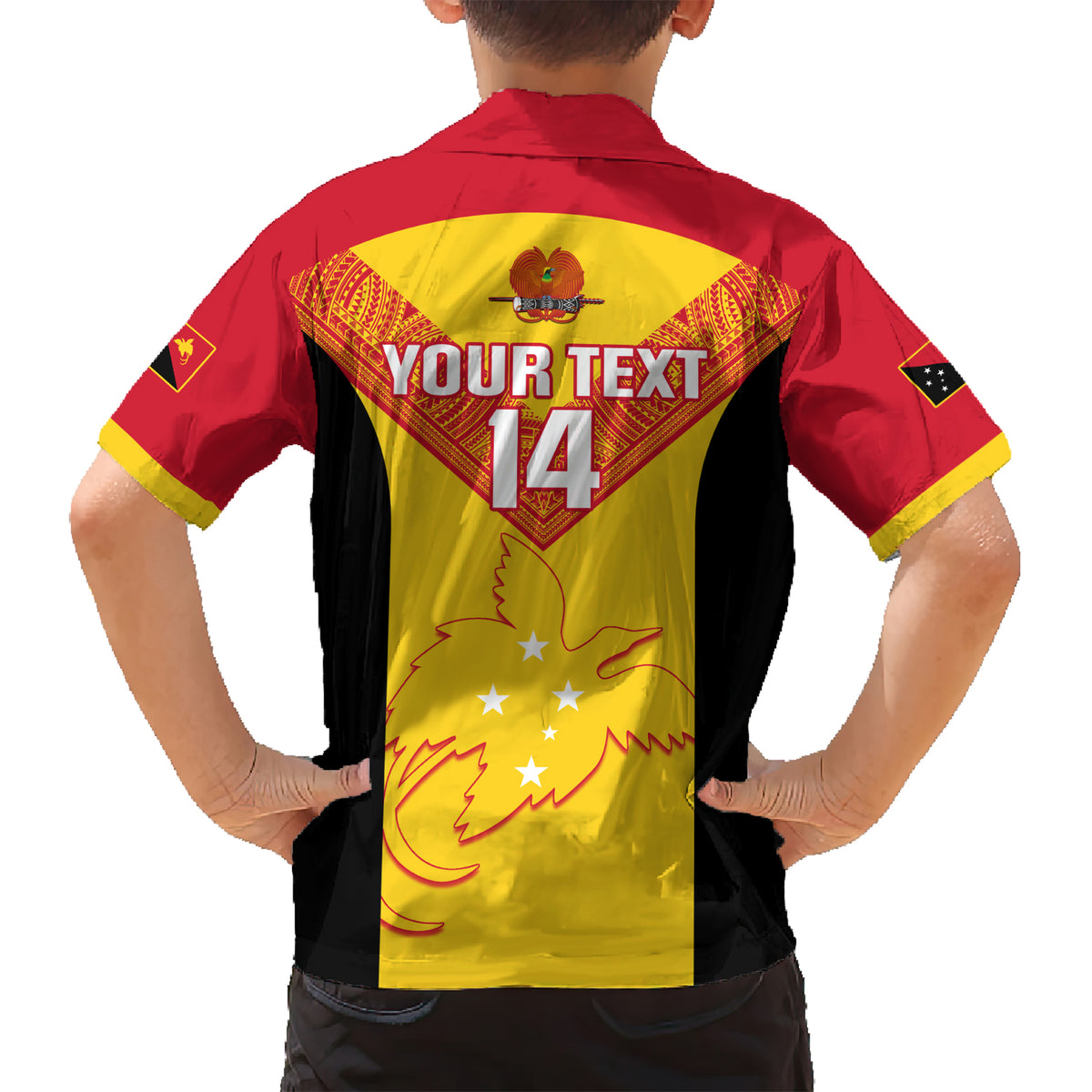 Custom Papua New Guinea Rubgby Kid Hawaiian Shirt Pacific 2023 Go PNG Kumuls LT14 - Polynesian Pride