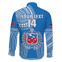 Custom Samoa Rugby Family Matching Off Shoulder Long Sleeve Dress and Hawaiian Shirt Pacific 2023 Go Toa Samoa LT14 - Polynesian Pride