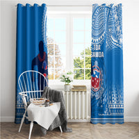Samoa Rugby Window Curtain Pacific 2023 Go Toa Samoa LT14 - Polynesian Pride