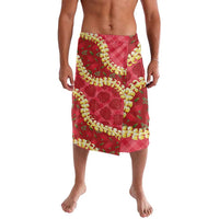 Red Palaka Hawaii Mele Kalikimaka Lavalava Ohia Lehua Monstera Puakenikeni Lei LT14 Red - Polynesian Pride