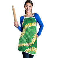 Green Palaka Hawaii Mele Kalikimaka Apron Ohia Lehua Monstera Puakenikeni Lei LT14 - Polynesian Pride