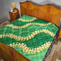 Green Palaka Hawaii Mele Kalikimaka Quilt Ohia Lehua Monstera Puakenikeni Lei LT14 - Polynesian Pride