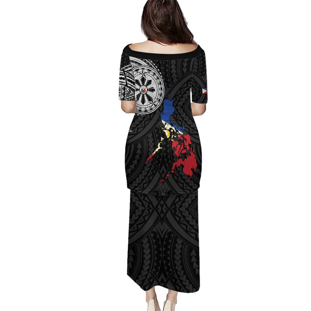 Philippines Strong Family Matching Puletasi and Hawaiian Shirt Filipino Map Polynesian Tattoo LT14 - Polynesian Pride
