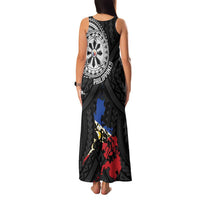 Philippines Strong Family Matching Tank Maxi Dress and Hawaiian Shirt Filipino Map Polynesian Tattoo LT14 - Polynesian Pride