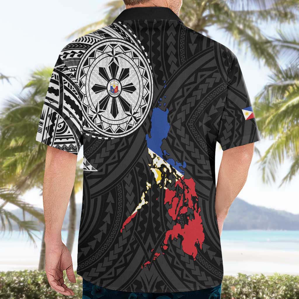 Philippines Strong Hawaiian Shirt Filipino Map Polynesian Tattoo - Polynesian Pride