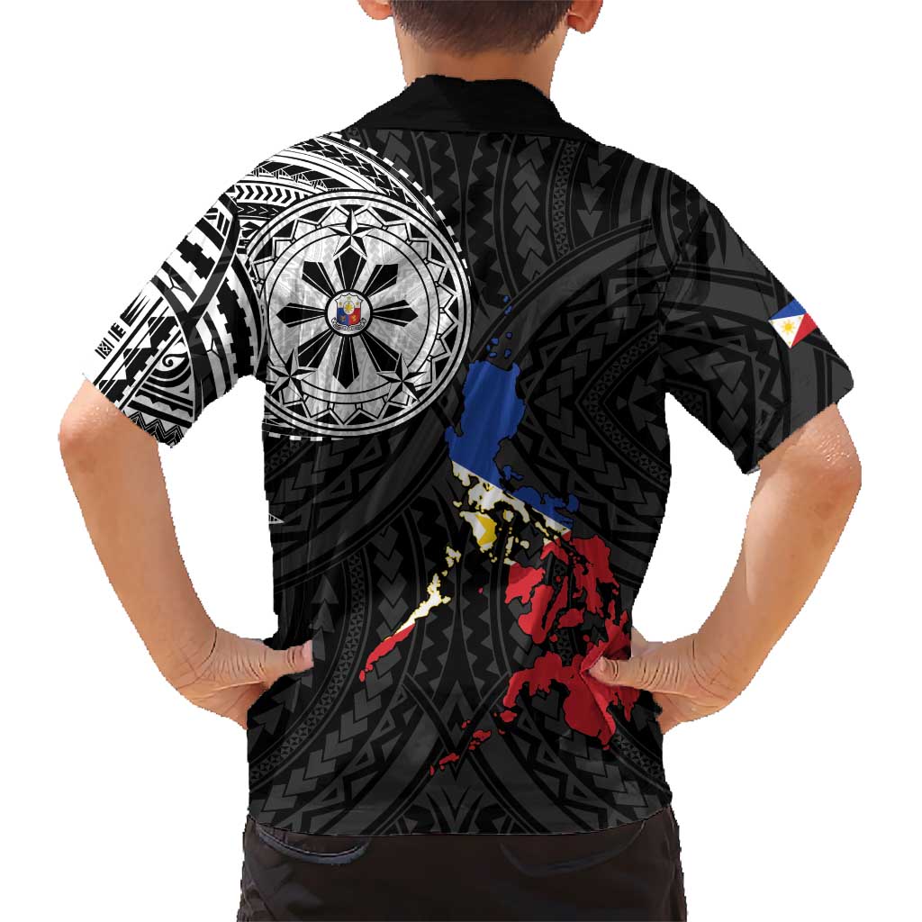 Philippines Strong Hawaiian Shirt Filipino Map Polynesian Tattoo - Polynesian Pride