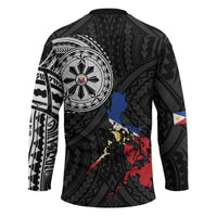 Philippines Strong Hockey Jersey Filipino Map Polynesian Tattoo LT14 - Polynesian Pride