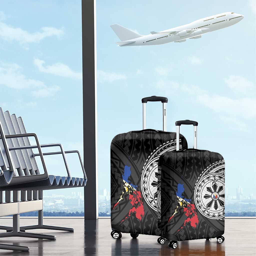 Philippines Strong Luggage Cover Filipino Map Polynesian Tattoo - Polynesian Pride