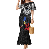 Philippines Strong Mermaid Dress Filipino Map Polynesian Tattoo LT14 Women Black - Polynesian Pride