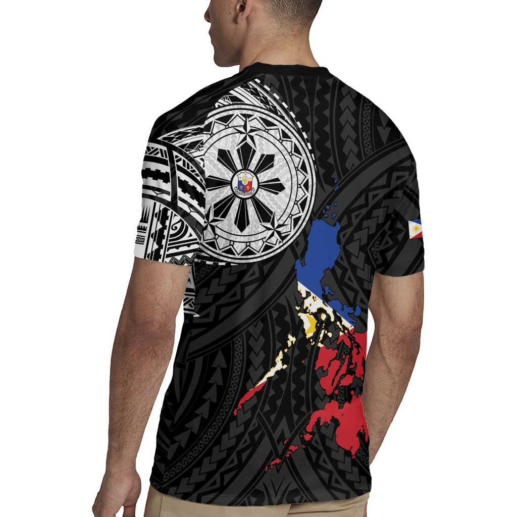 Philippines Strong Rugby Jersey Filipino Map Polynesian Tattoo - Polynesian Pride