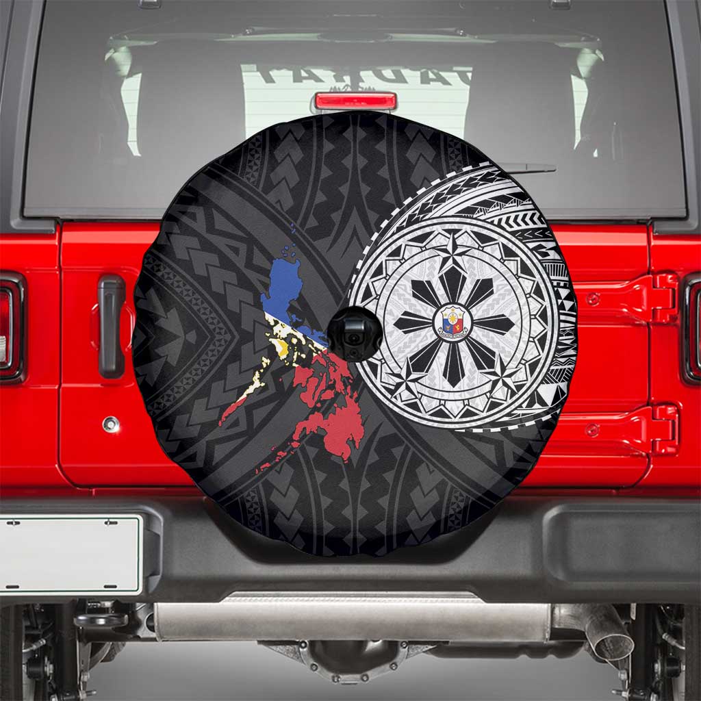Philippines Strong Spare Tire Cover Filipino Map Polynesian Tattoo LT14 - Polynesian Pride