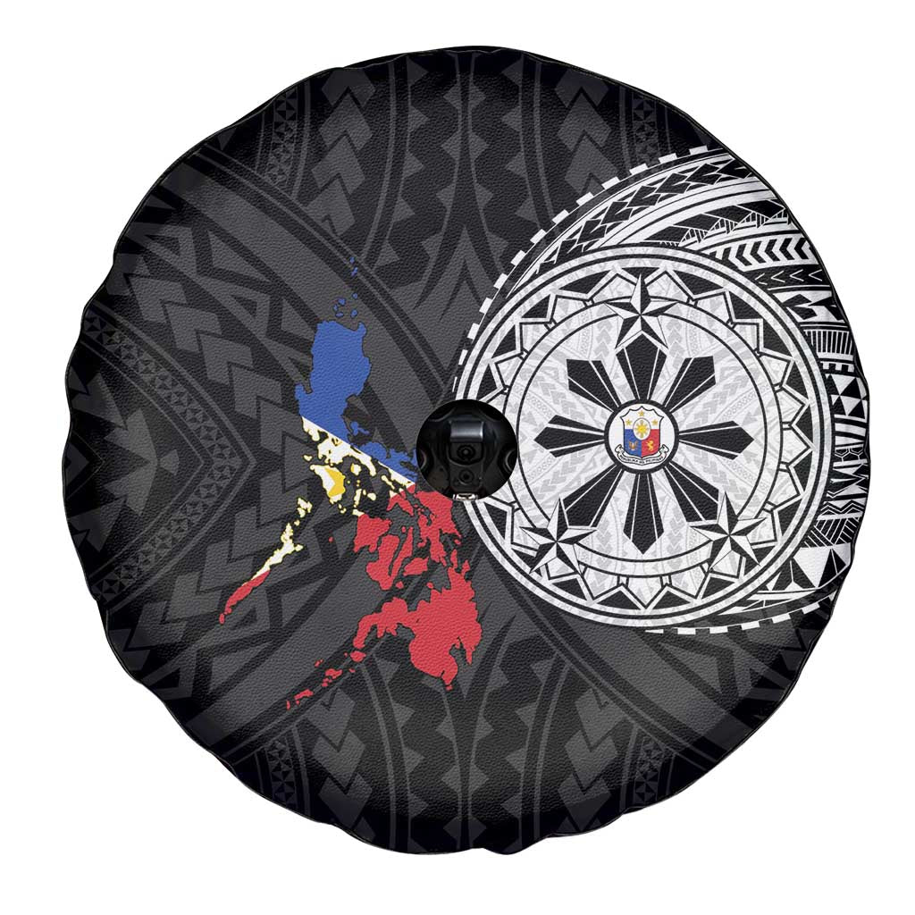 Philippines Strong Spare Tire Cover Filipino Map Polynesian Tattoo LT14 - Polynesian Pride
