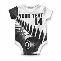 New Zealand Lawn Bowls Custom Baby Onesie Aotearoa Silver Fern