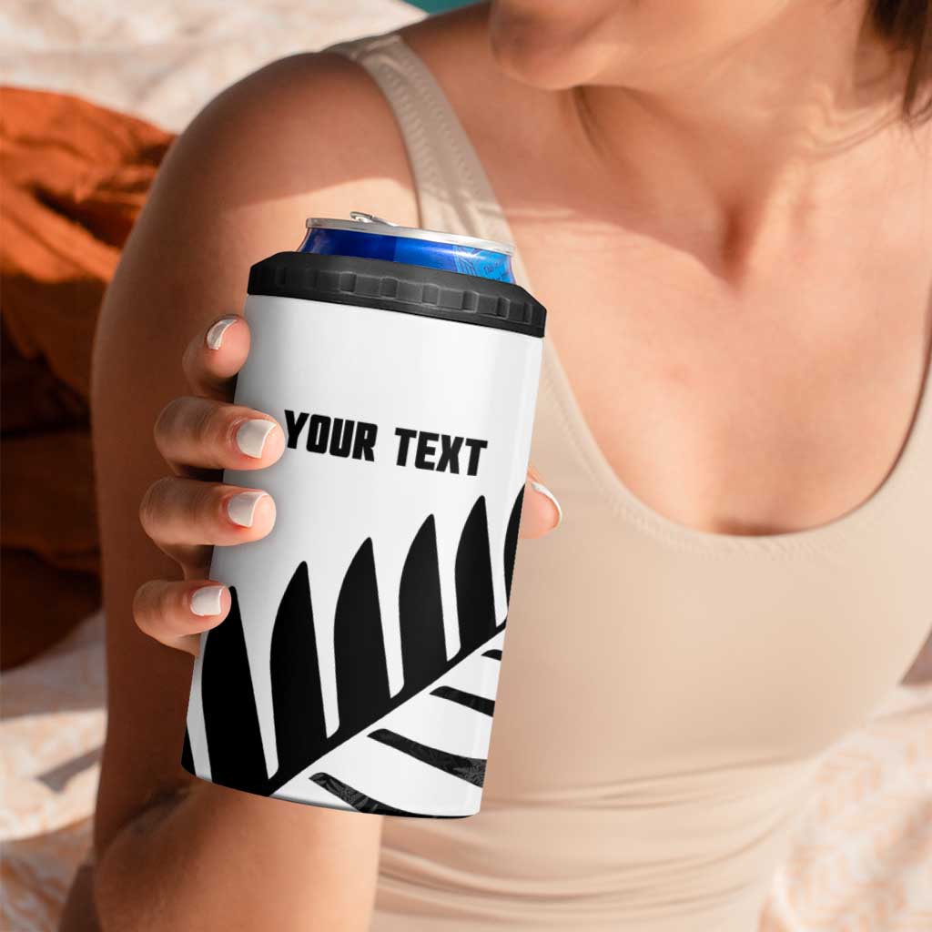 New Zealand Lawn Bowls Custom 4 in 1 Can Cooler Tumbler Aotearoa Silver Fern LT14 - Polynesian Pride