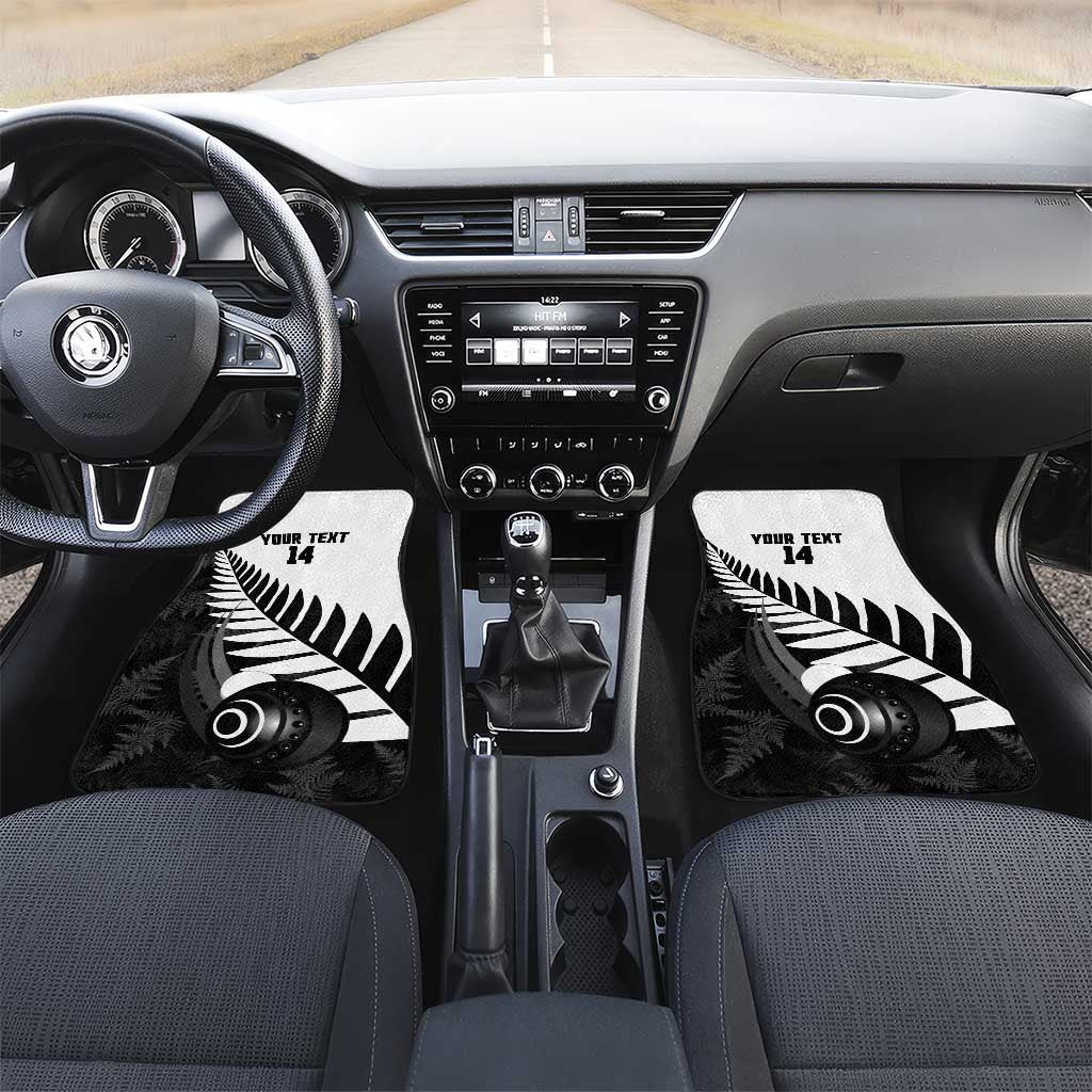 New Zealand Lawn Bowls Custom Car Mats Aotearoa Silver Fern - Polynesian Pride