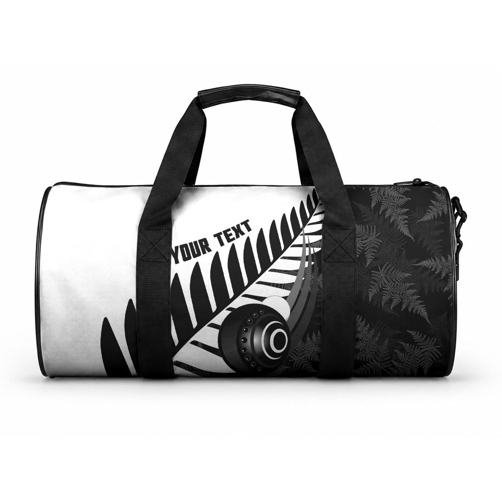 New Zealand Lawn Bowls Custom Duffle Bag Aotearoa Silver Fern
