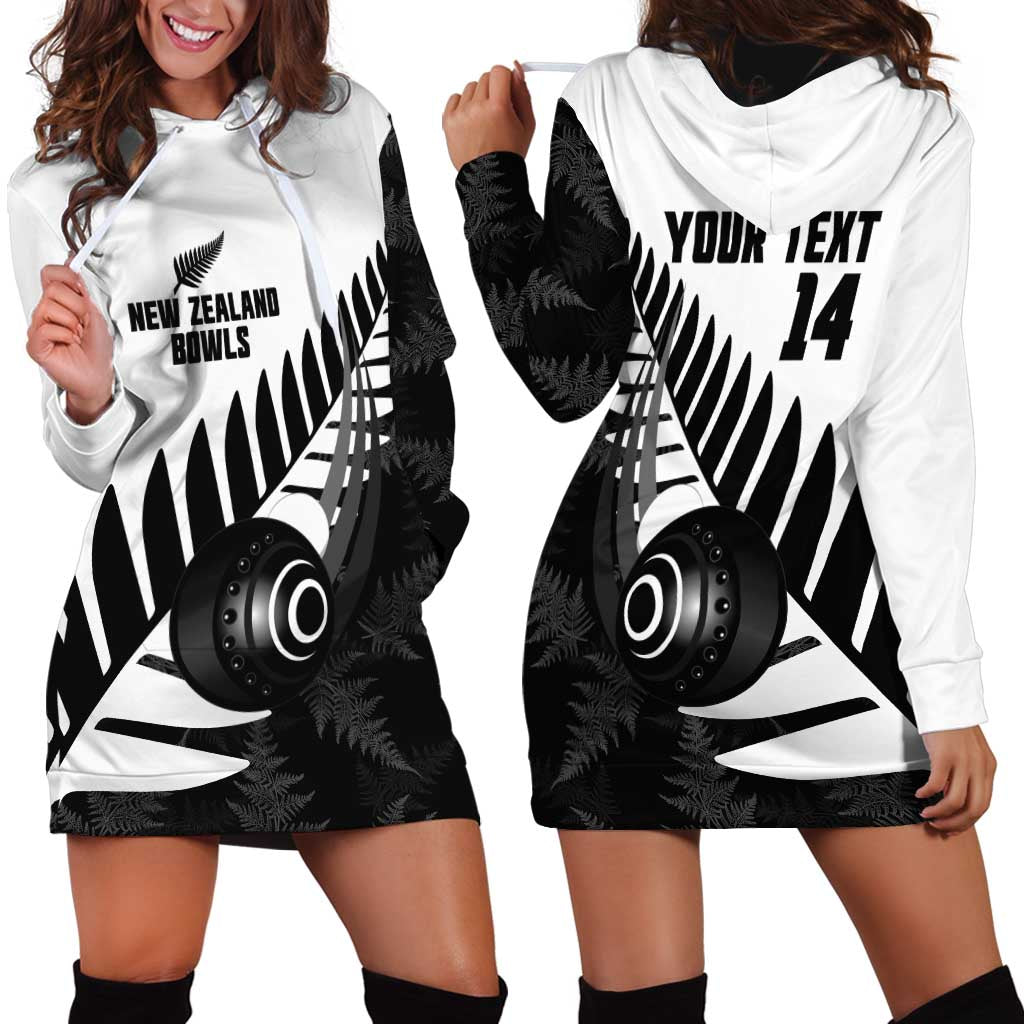 New Zealand Lawn Bowls Custom Hoodie Dress Aotearoa Silver Fern LT14 - Polynesian Pride