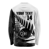 New Zealand Lawn Bowls Custom Long Sleeve Shirt Aotearoa Silver Fern LT14 - Polynesian Pride