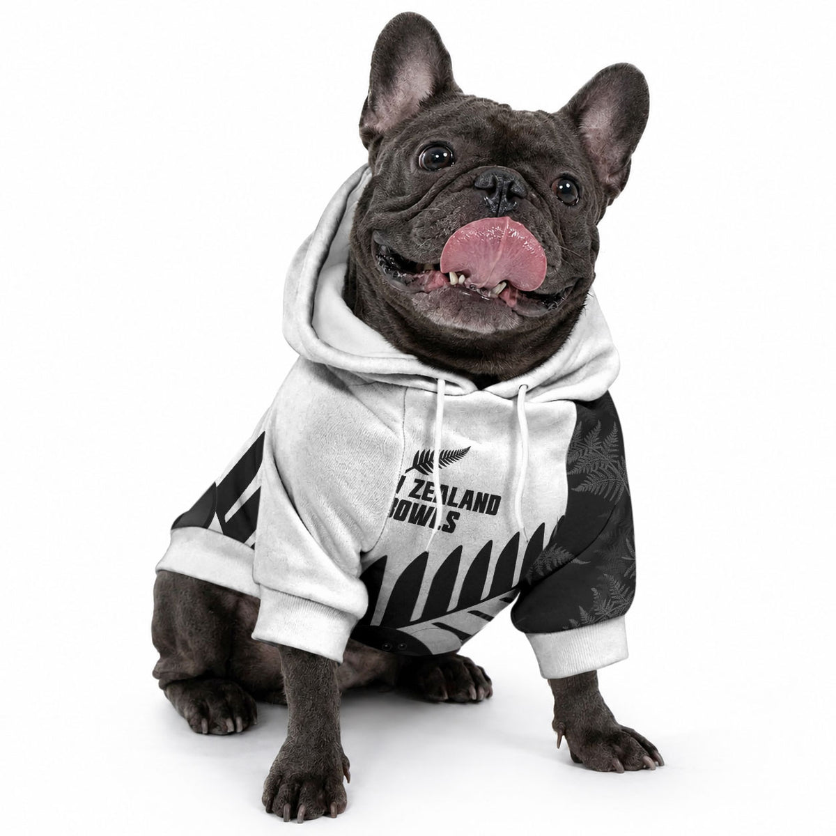 New Zealand Lawn Bowls Custom Pet Hoodie Aotearoa Silver Fern