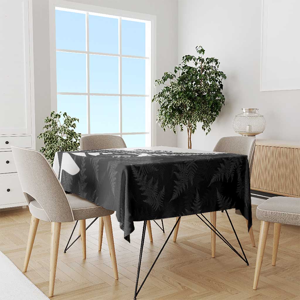 New Zealand Lawn Bowls Custom Tablecloth Aotearoa Silver Fern - Polynesian Pride