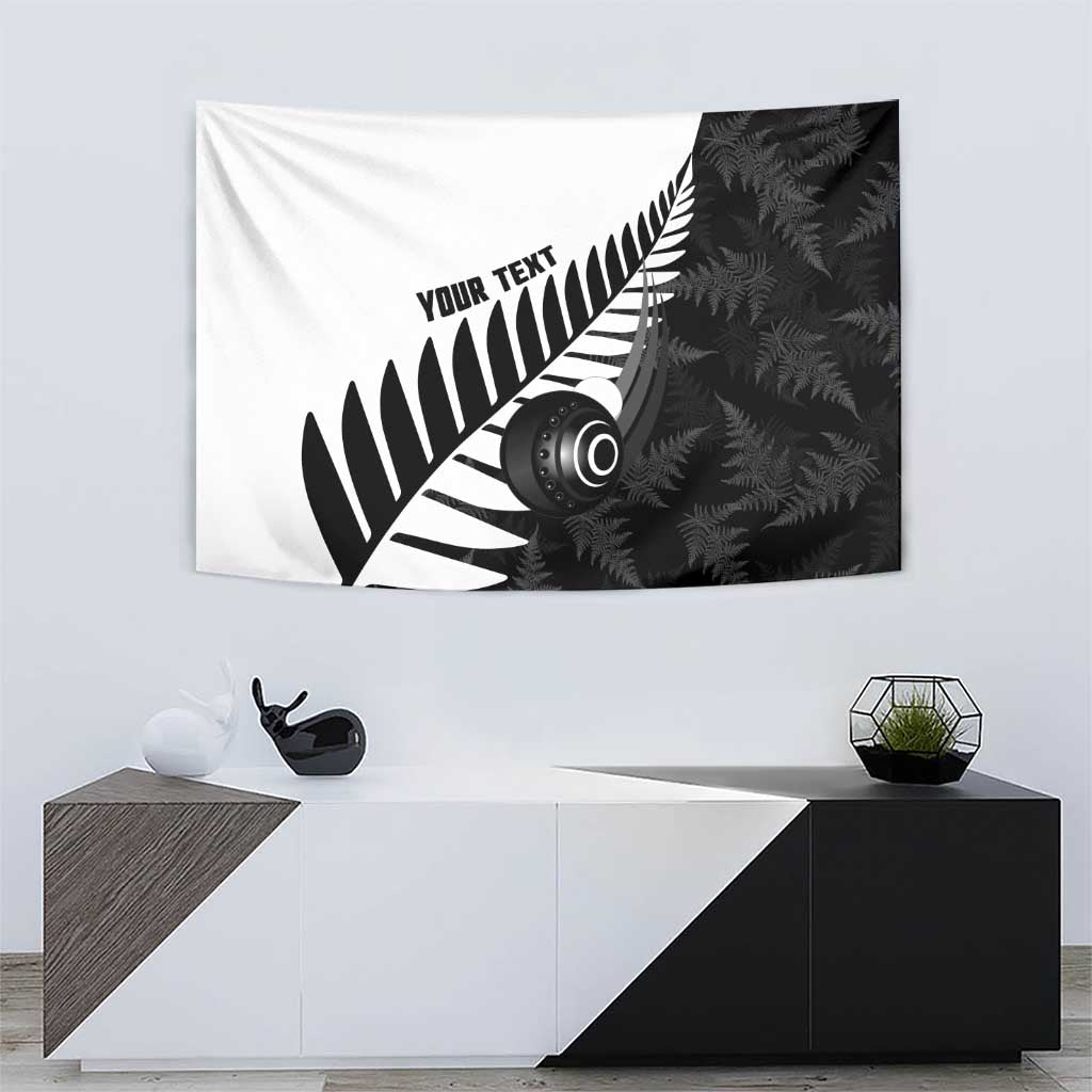 New Zealand Lawn Bowls Custom Tapestry Aotearoa Silver Fern - Polynesian Pride