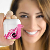 New Zealand Lawn Bowls Breast Cancer Custom AirPods Case Aotearoa Maori Silver Fern Pink Ribbon LT14 - Polynesian Pride