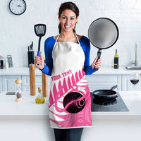 New Zealand Lawn Bowls Breast Cancer Custom Apron Aotearoa Maori Silver Fern Pink Ribbon LT14 - Polynesian Pride
