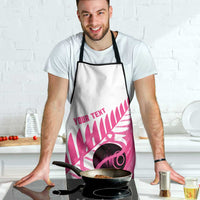 New Zealand Lawn Bowls Breast Cancer Custom Apron Aotearoa Maori Silver Fern Pink Ribbon LT14 - Polynesian Pride