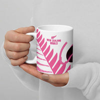 New Zealand Lawn Bowls Breast Cancer Custom Ceramic Mug Aotearoa Maori Silver Fern Pink Ribbon LT14 - Polynesian Pride