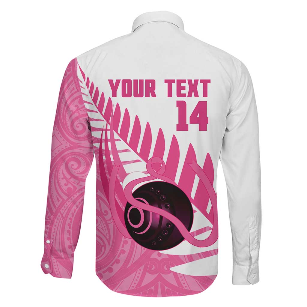 New Zealand Lawn Bowls Breast Cancer Custom Family Matching Mermaid Dress and Hawaiian Shirt Aotearoa Maori Silver Fern Pink Ribbon LT14 - Polynesian Pride