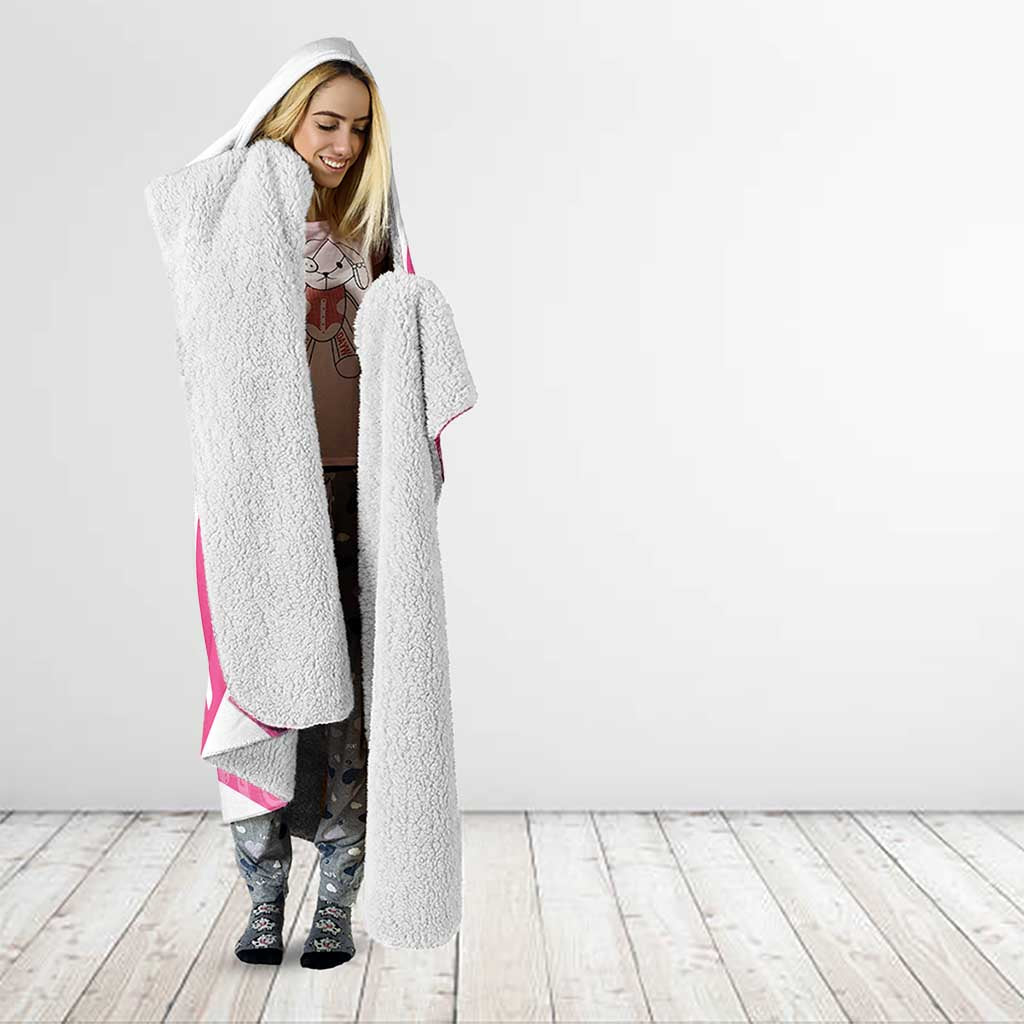 New Zealand Lawn Bowls Breast Cancer Custom Hooded Blanket Aotearoa Maori Silver Fern Pink Ribbon LT14 - Polynesian Pride