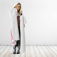 New Zealand Lawn Bowls Breast Cancer Custom Hooded Blanket Aotearoa Maori Silver Fern Pink Ribbon LT14 - Polynesian Pride