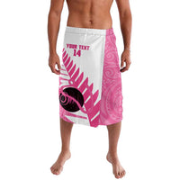 New Zealand Lawn Bowls Breast Cancer Custom Lavalava Aotearoa Maori Silver Fern Pink Ribbon LT14 Pink - Polynesian Pride