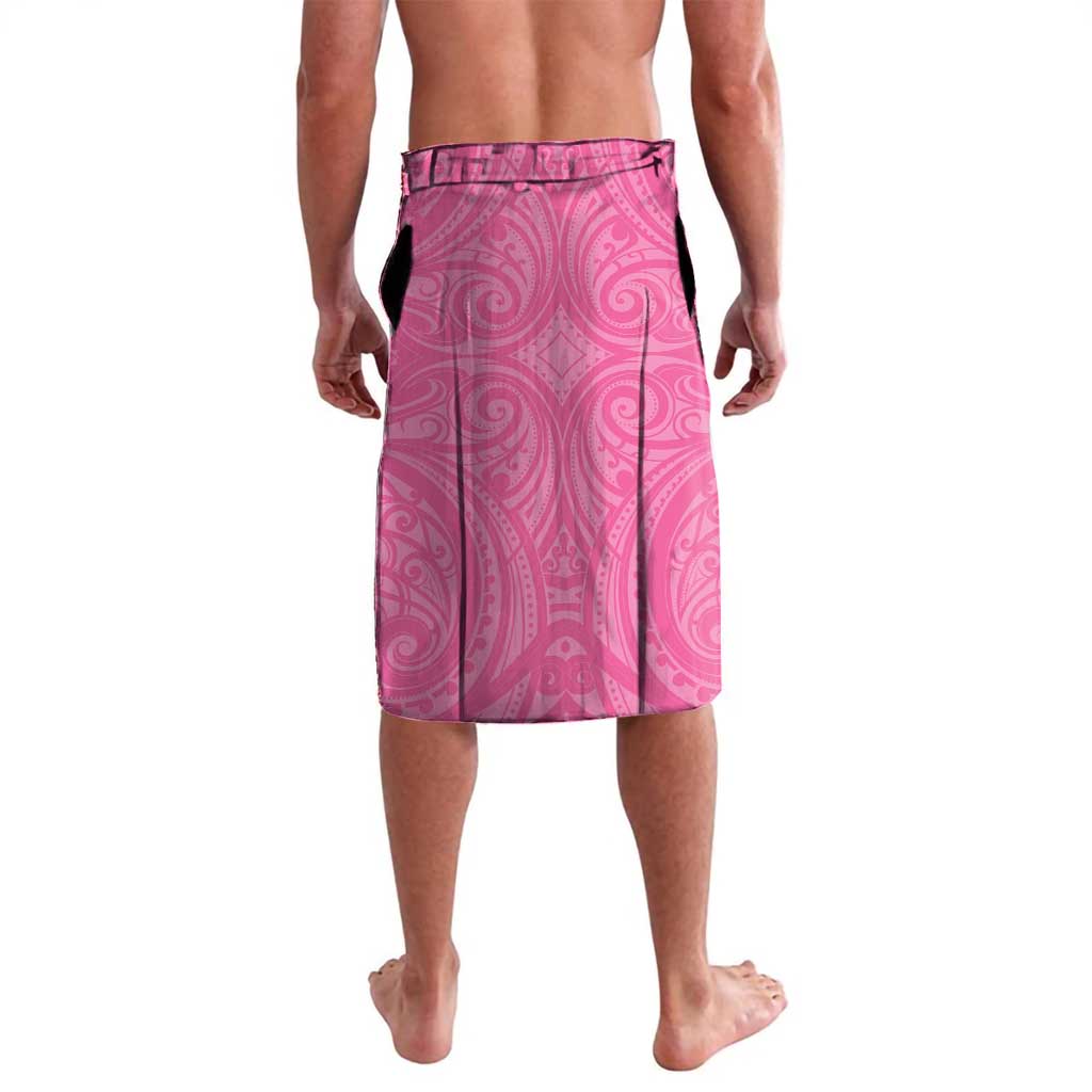 New Zealand Lawn Bowls Breast Cancer Custom Lavalava Aotearoa Maori Silver Fern Pink Ribbon LT14 - Polynesian Pride