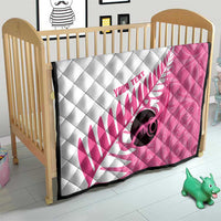 New Zealand Lawn Bowls Breast Cancer Custom Quilt Aotearoa Maori Silver Fern Pink Ribbon LT14 - Polynesian Pride