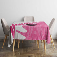 New Zealand Lawn Bowls Breast Cancer Custom Tablecloth Aotearoa Maori Silver Fern Pink Ribbon LT14 - Polynesian Pride