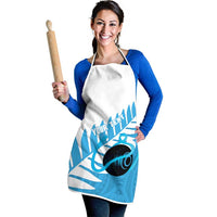 New Zealand Lawn Bowls Prostate Cancer Custom Apron Aotearoa Maori Silver Fern Blue Ribbon LT14 - Polynesian Pride