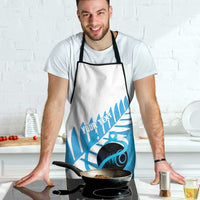 New Zealand Lawn Bowls Prostate Cancer Custom Apron Aotearoa Maori Silver Fern Blue Ribbon LT14 - Polynesian Pride
