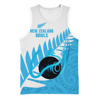 New Zealand Lawn Bowls Prostate Cancer Custom Basketball Jersey Aotearoa Maori Silver Fern Blue Ribbon LT14 Unisex Blue - Polynesian Pride